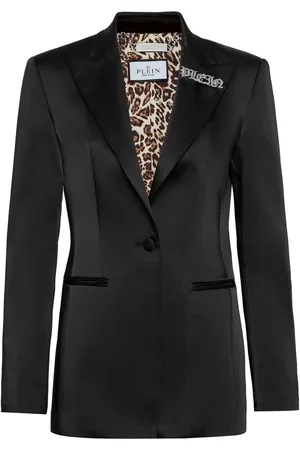 Philipp Plein Enkeltradet vævet blazer i satin