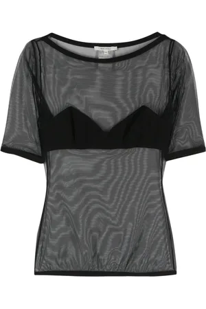 Nensi Dojaka T-shirt i mesh med bh-effekt-panel