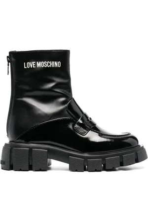 Moschino Ankelstøvler med logotryk