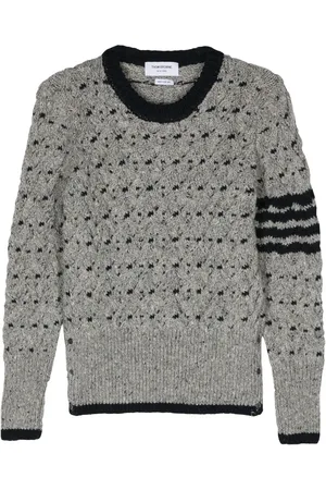 Thom Browne 4-Bar trøje i kabelstrik
