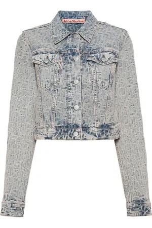 Acne Studios Jakke i denim med monogram-jacquard