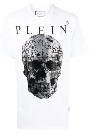 Philipp Plein Kortærmet T-shirt med dødningehovedtryk