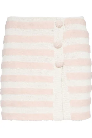 Balmain Stribet nederdel med knapper