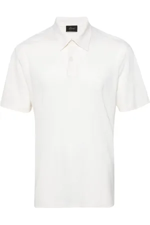 BRIONI Polo i uld med broderet logo