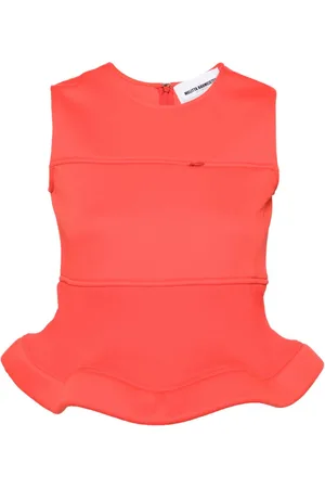 MELITTA BAUMEISTER ærmeløs bluse med peplum
