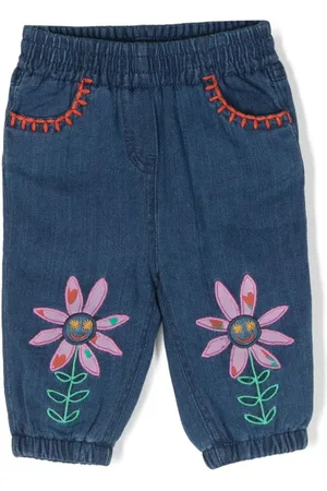 Stella McCartney Smalle jeans med blomsterbroderi