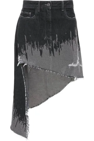 J.W.Anderson Asymmetrisk nederdel i denim med nitter