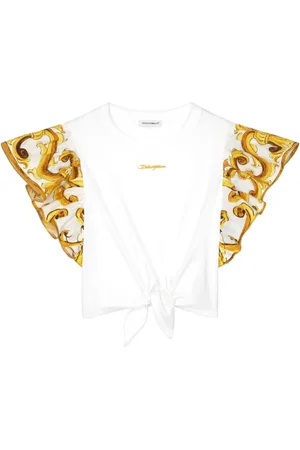 Dolce & Gabbana T-shirt med tryk på ærmerne