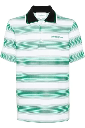 Casablanca Polo med striber og logobroderi