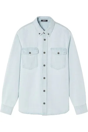 VERSACE Denimskjorte med Medusa-knapper