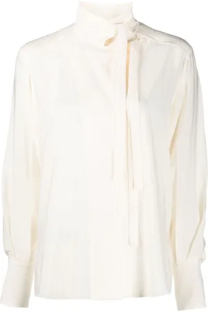 Chloé Lavallière-bluse med striber