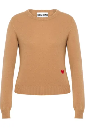 Moschino Trøje med hjertemotiv og rund hals