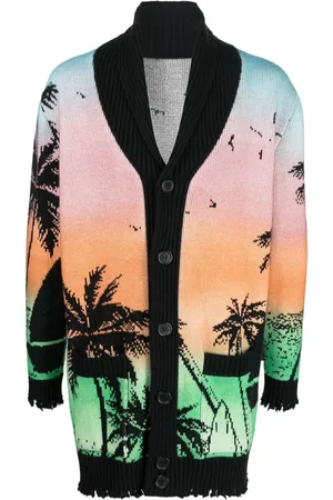 Philipp Plein Cardigan med knapper og blomstertryk