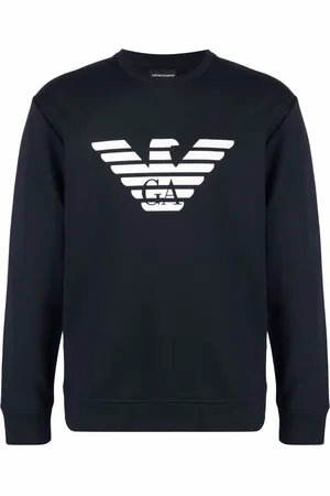 Emporio Armani Sweatshirt med rund hals og logotryk