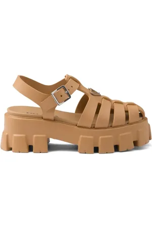 Prada Monolith 55mm sandaler med plateausål