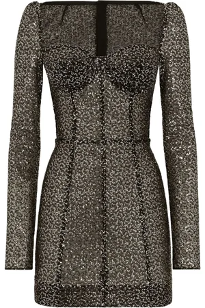 Dolce & Gabbana Kort bustier-kjole med pailletter