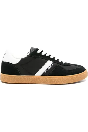 Roberto Cavalli Sneakers i læder med snøre og paneler