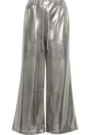 DOUBLET Bukser med brede ben og metallisk finish