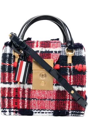Thom Browne Mini Mrs. Thom Madras-ternet tote