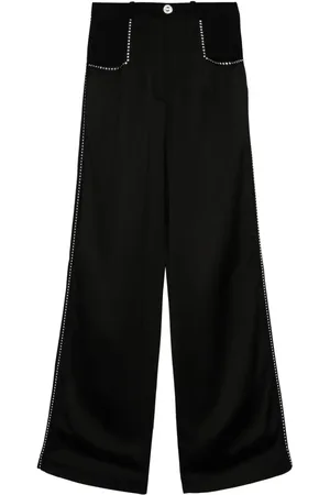 Sonia by Sonia Rykiel Krystaludsmykkede bukser med brede ben