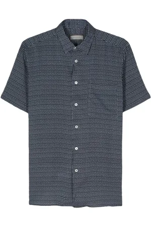 CANALI Skjorte med geometrisk tryk