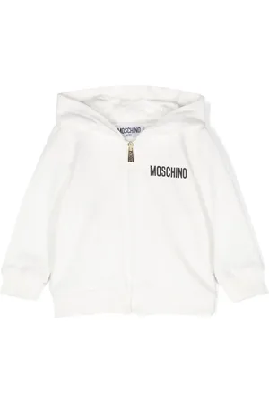 Moschino Hættetrøje med logotryk og lynlås