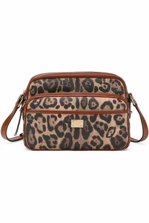 Dolce & Gabbana Crespo håndtaske med leopardtryk