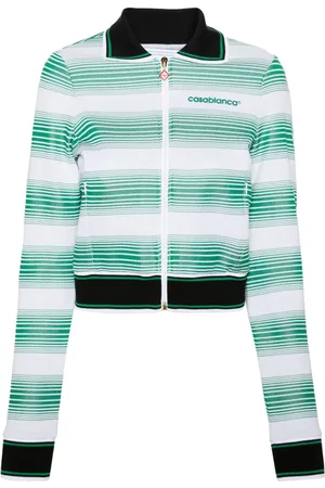 Casablanca Stribet sweatshirt med broderet logo