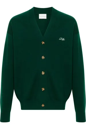 Drôle de Monsieur Strikket cardigan med broderet logo