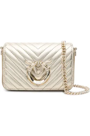 Pinko Love Click chevron-mønstret crossbody-taske