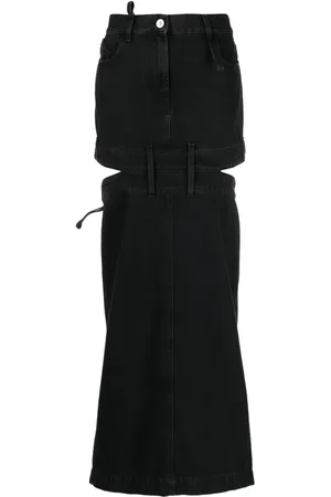 The Attico Mellemlang denimnederdel