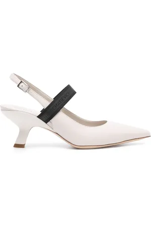 vic matiè Slingback-pumps med skulptureret hæl