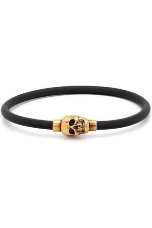 Alexander McQueen Slip on-armbånd med dødningehoved-vedhæng