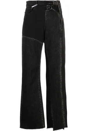 Maison Mihara Yasuhiro Højtaljede asymmetriske jeans