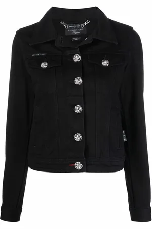 Philipp Plein Denimjakke med logoplade
