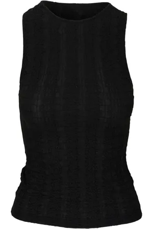 Vince ærmeløs tanktop med krøllet effekt