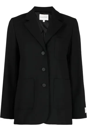 Maison Kitsuné Enkeltradet tekstureret blazer med logomærke