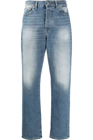 3x1 Jeans med lige ben og slitageeffekt