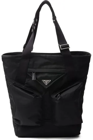 Prada Re-Nylon tote-taske i læder