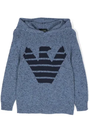 Emporio Armani Hættetrøje med ørne-intarsia