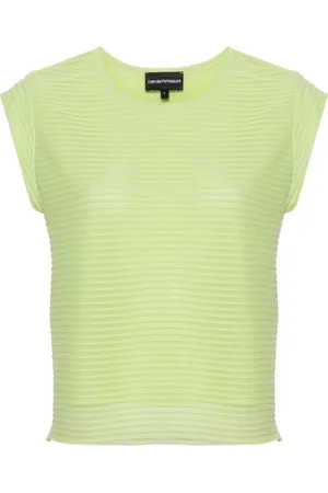 Emporio Armani Ribbet tanktop i mesh