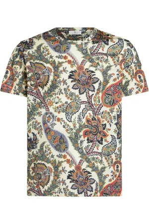 Etro T-shirt med blomstret paisleytryk
