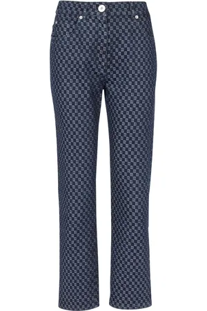 Balmain Cropped jeans med monogramtryk