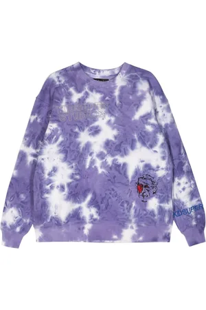 KIDSUPER STUDIOS Sweatshirt med broderi og batiktryk
