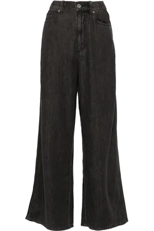 Chocoolate Jeans med brede ben og mellemhøj talje