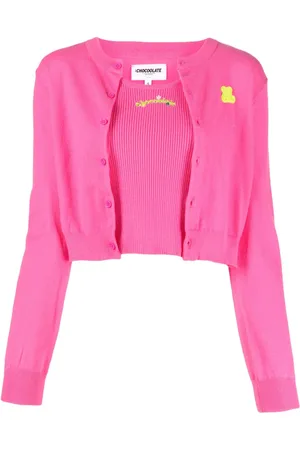 Chocoolate Strikket cardigan med logomærke (sæt med to)