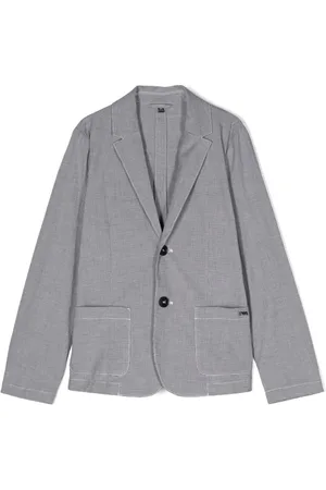 Emporio Armani Enkeltradet houndstoothmønstret blazer