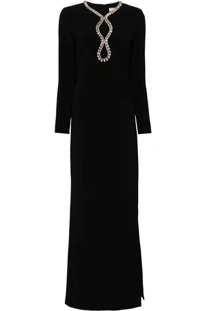 Elie saab Lang kjole med krystaludsmykning
