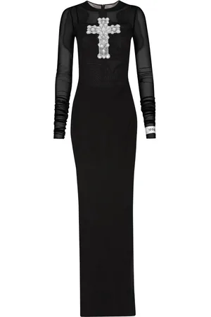 Dolce & Gabbana Lang tylkjole med krokodilleudsmykning