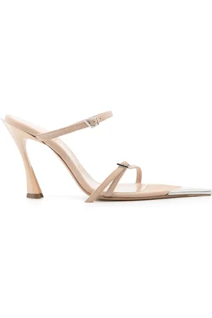 MUGLER 95mm sandaler i ruskind